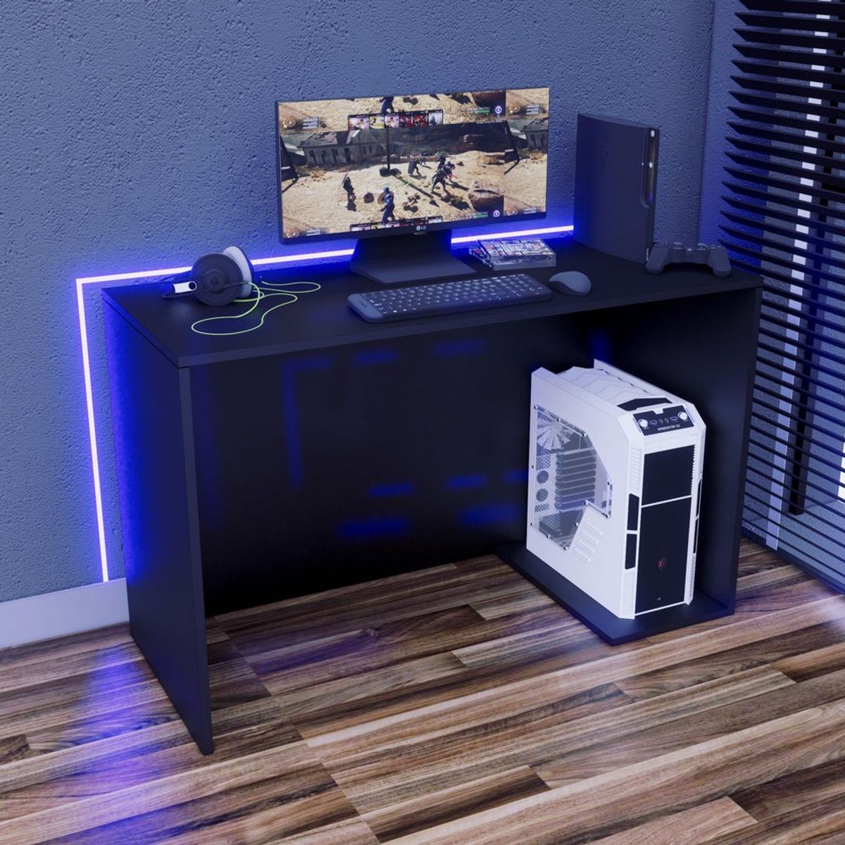 MOVENDA - Escritorio Gamer NR 06 120cm Negro