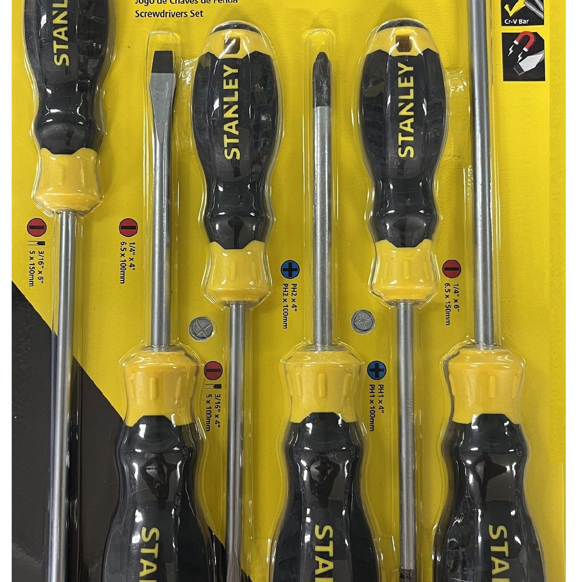 STANLEY - PROMO JUEGO DESARMADOR 6 PIEZAS CUSHION GRIP 60-060 STANLEY