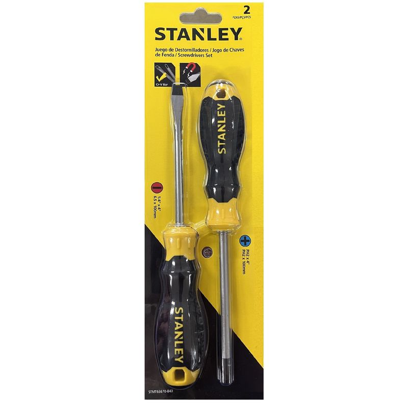 STANLEY - JUEGO 2 PIEZAS DESARMADOR CUSHION GRIP 66-670 STANLEY