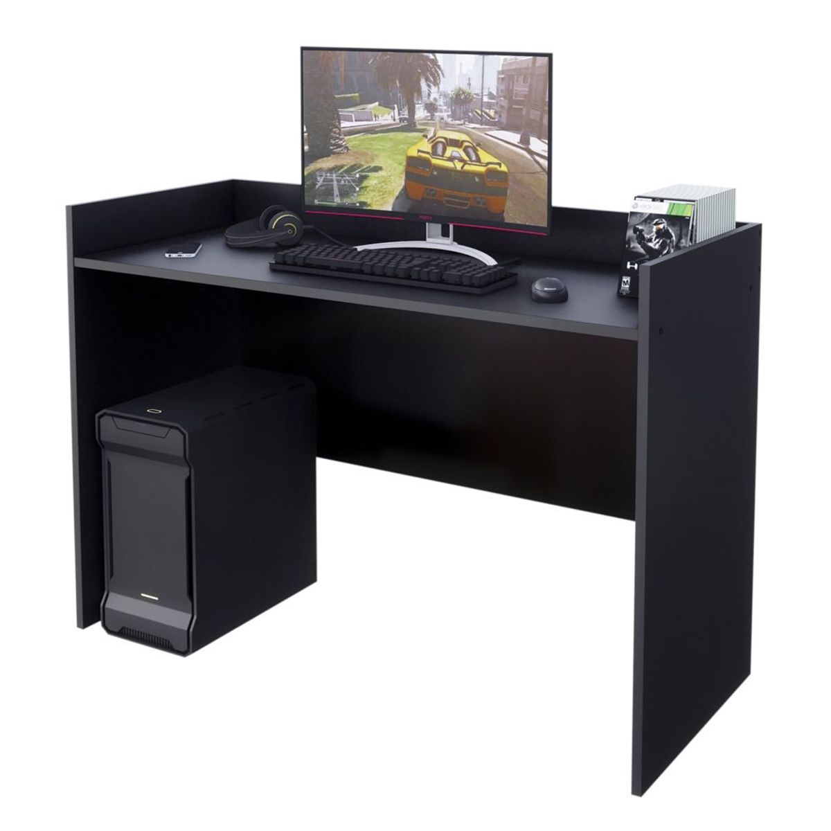 MOVENDA - Escritorio Gamer NR 08 120cm Movenda Negro