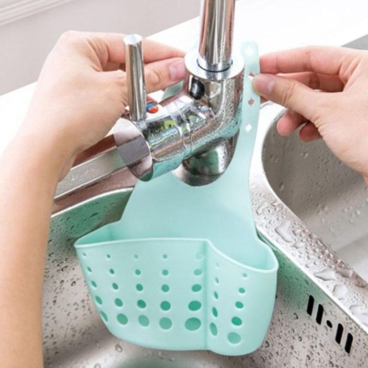 GENERICO - Cesta de drenaje colgante para cocina o baño