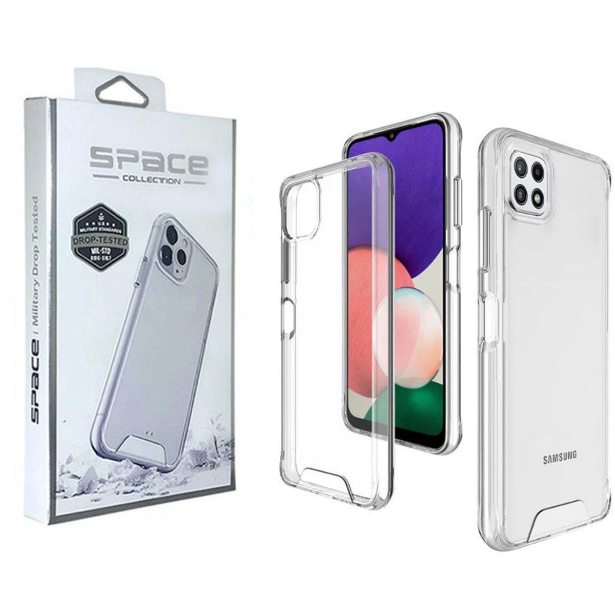 GENERICO - Funda Case Space Drop para Samsung A22 5g - Transparente