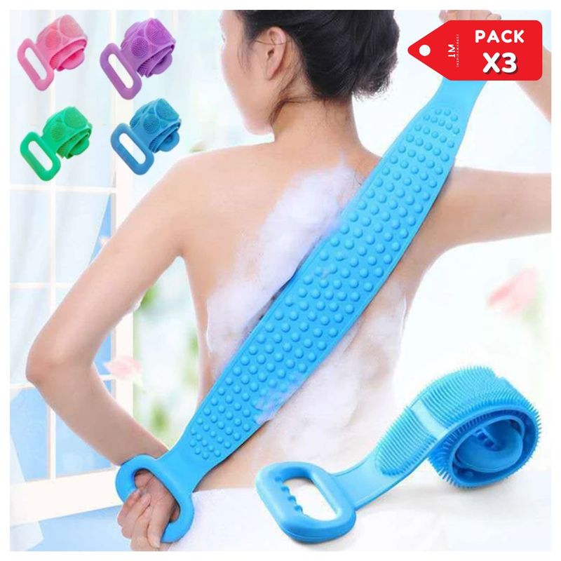 INSPIRA MARKET - Cepillo de ducha de Silicona para Baño Pack x3