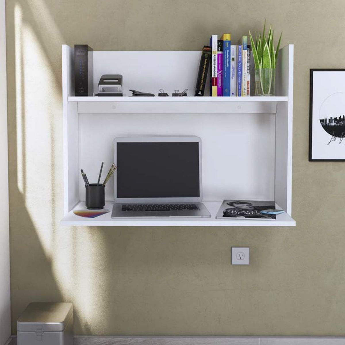 MOVENDA - Escritorio Empotrable Marcela 90cm Movenda Blanco