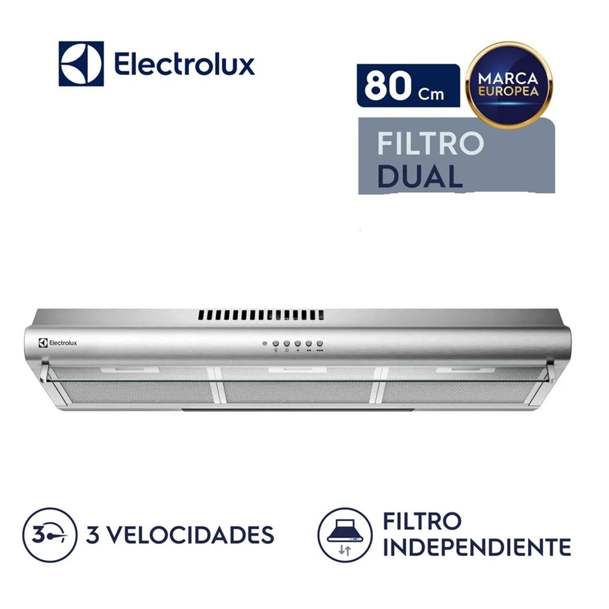 ELECTROLUX - Campana Extractora EJSE302TBJS 3 Velocidades