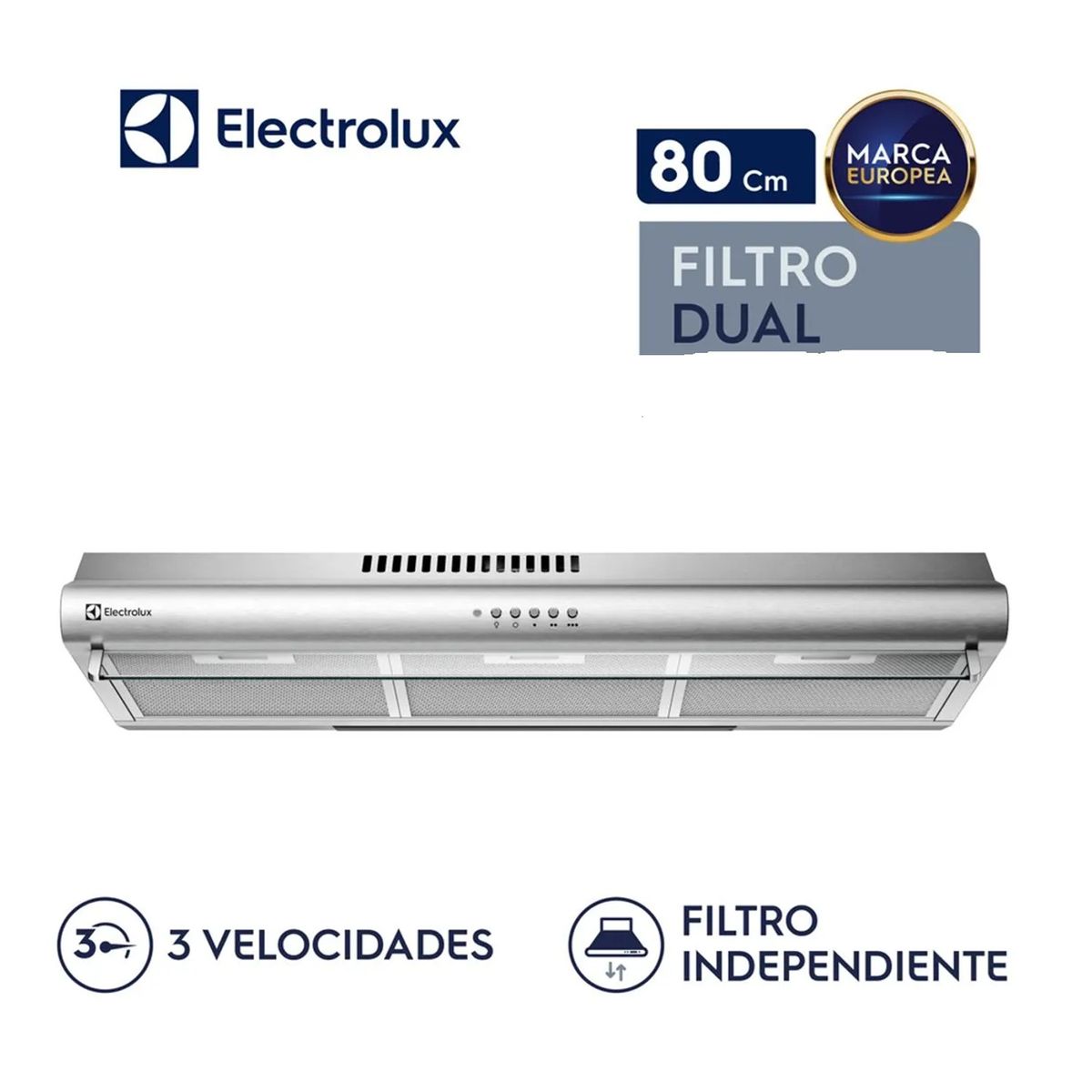 ELECTROLUX - Campana Extractora EJSE302TBJS 3 Velocidades
