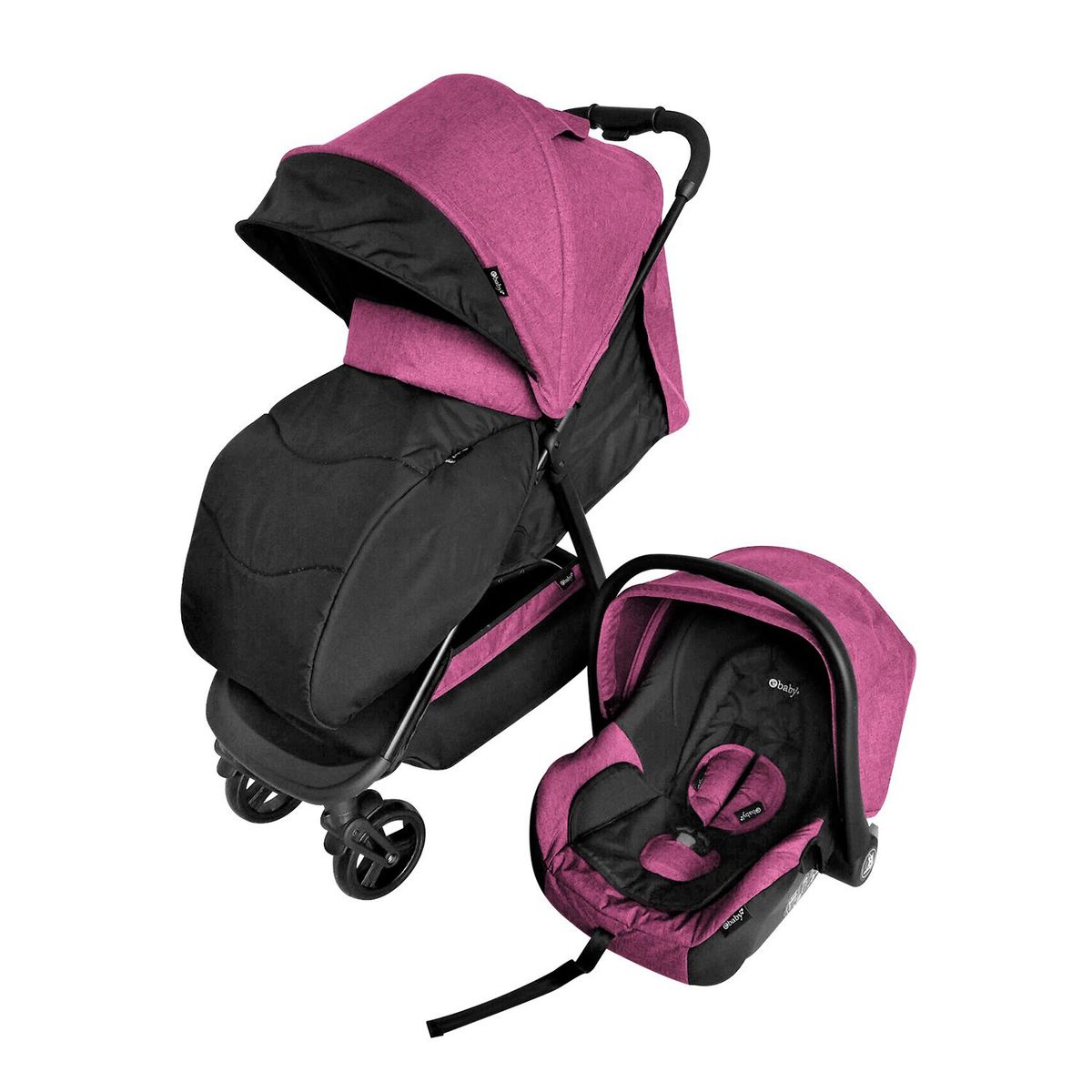 EBABY - Ebaby coche de paseo con portabebé Urban EB133 Rosado