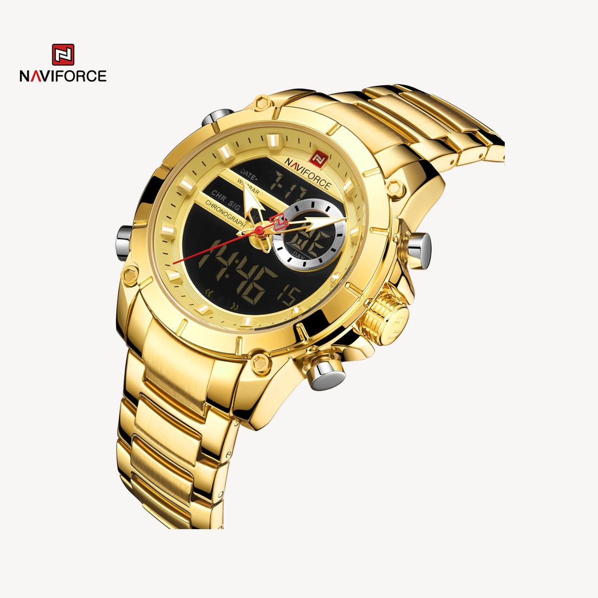 NAVIFORCE - Reloj NAVIFORCE acero inoxidable dorado N39