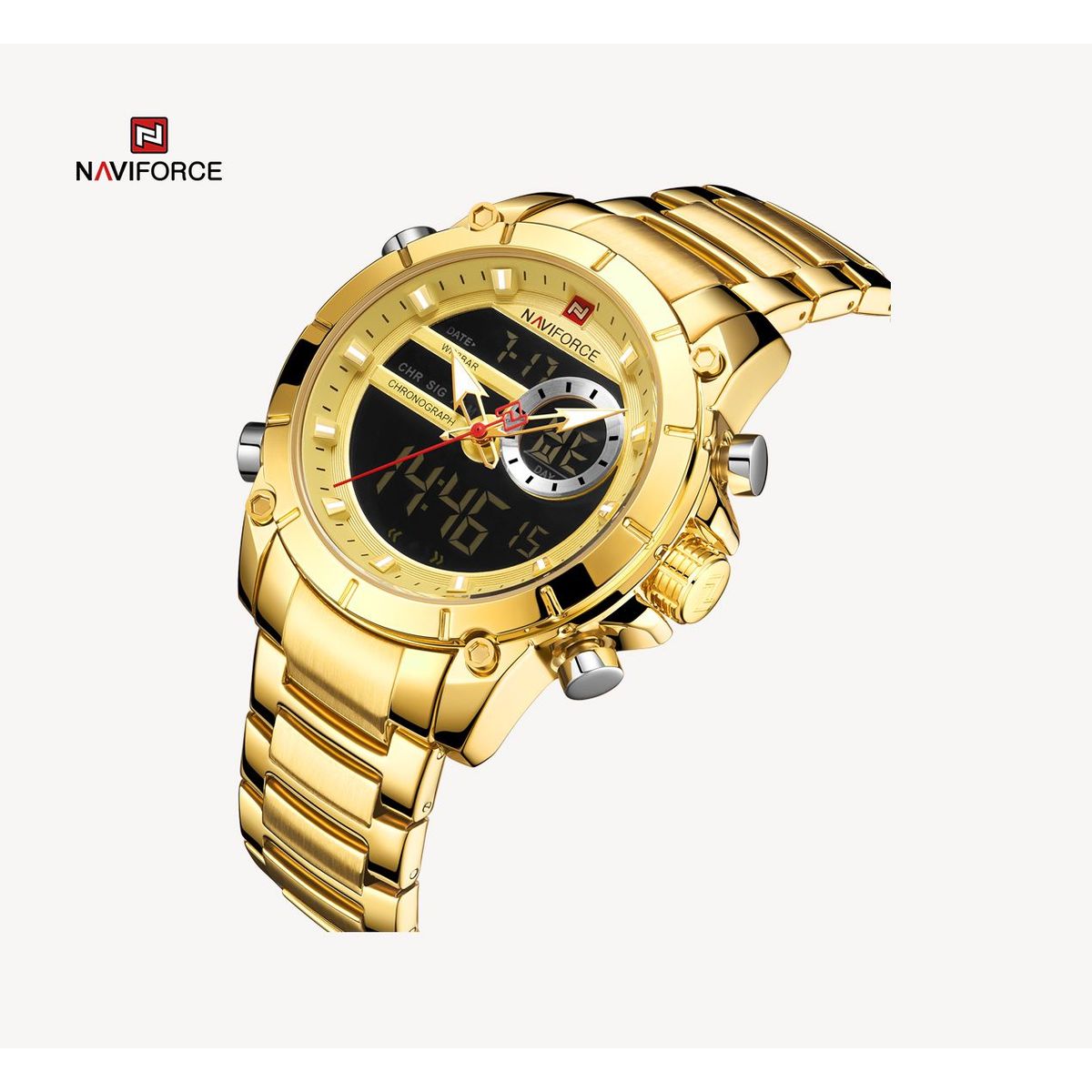 NAVIFORCE - Reloj NAVIFORCE acero inoxidable dorado N39