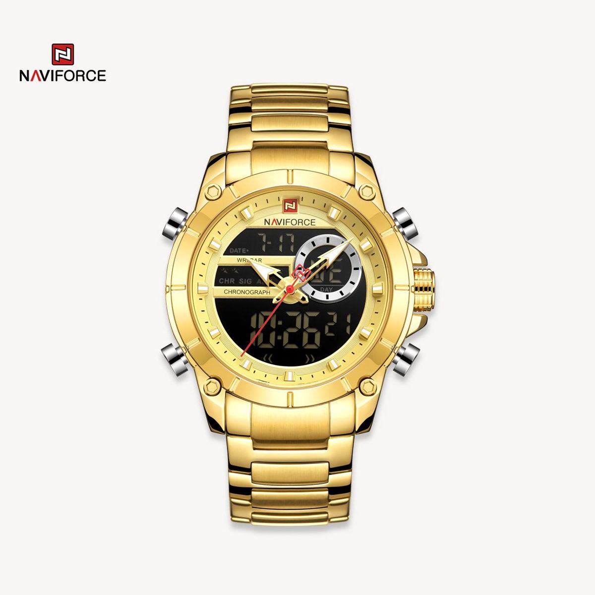 NAVIFORCE - Reloj NAVIFORCE acero inoxidable dorado N39