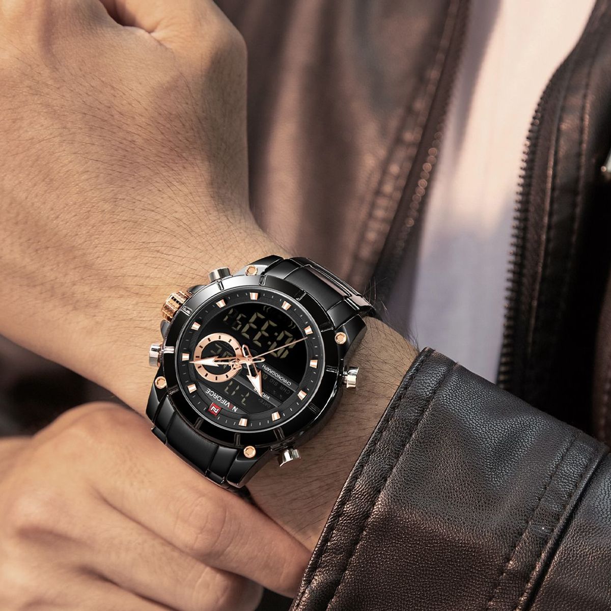 NAVIFORCE - Relo Naviforce Negro NF9163