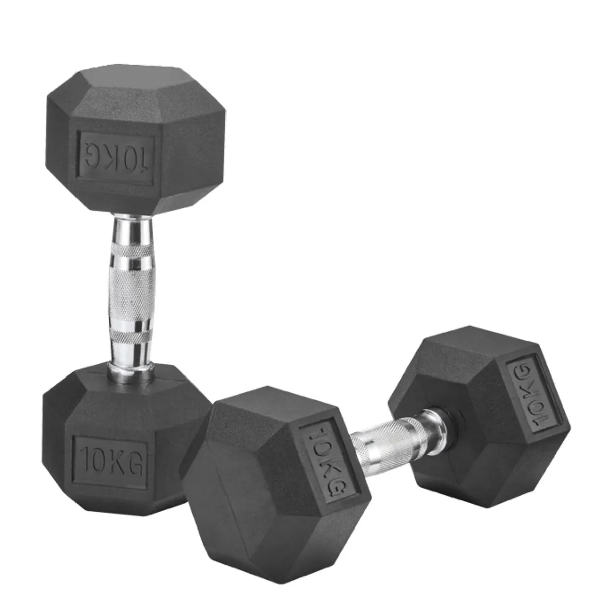 XTREME SPORT - Mancuernas Hexagonales 10 kg  Pesas de Goma x 2