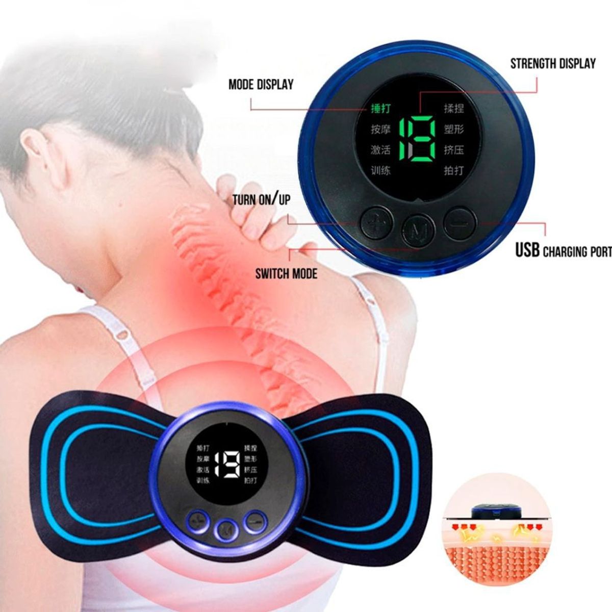 GENERICO - Masajeador Eléctrico EMS