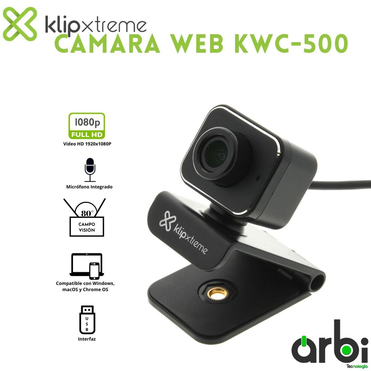 KLIP XTREME - Camara Web Klip xtreme Laguham 1080p Full HD