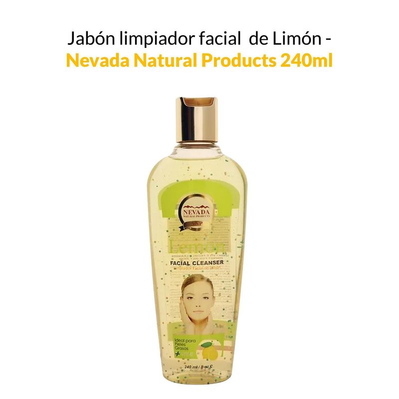 NEVADA NATURAL PRODUCTS - Jabón limpiador Facial de Limón - Nevada Natural Products 240ml