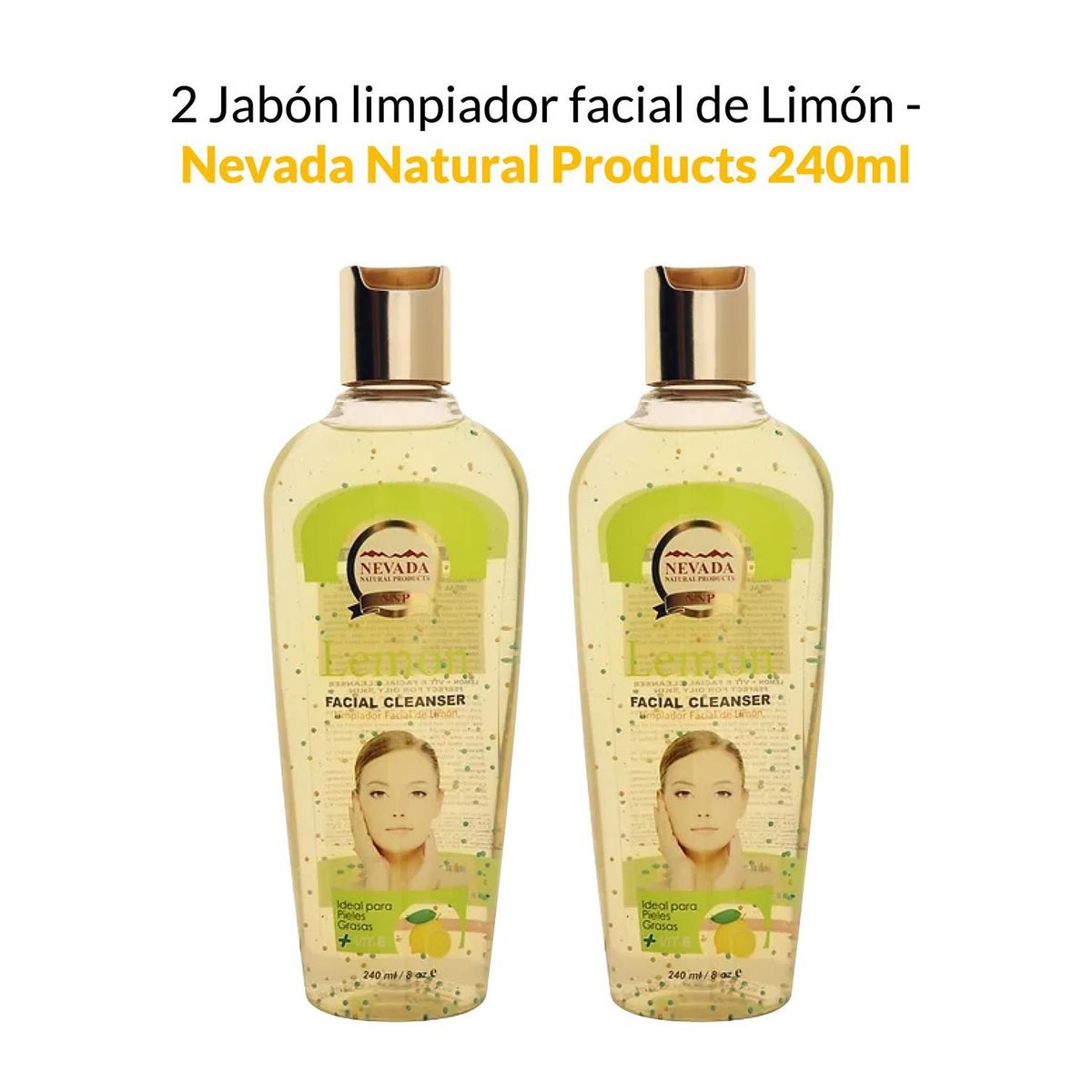 NEVADA NATURAL PRODUCTS - 2 Jabón limpiador Facial de Limón - Nevada Natural Products 240ml