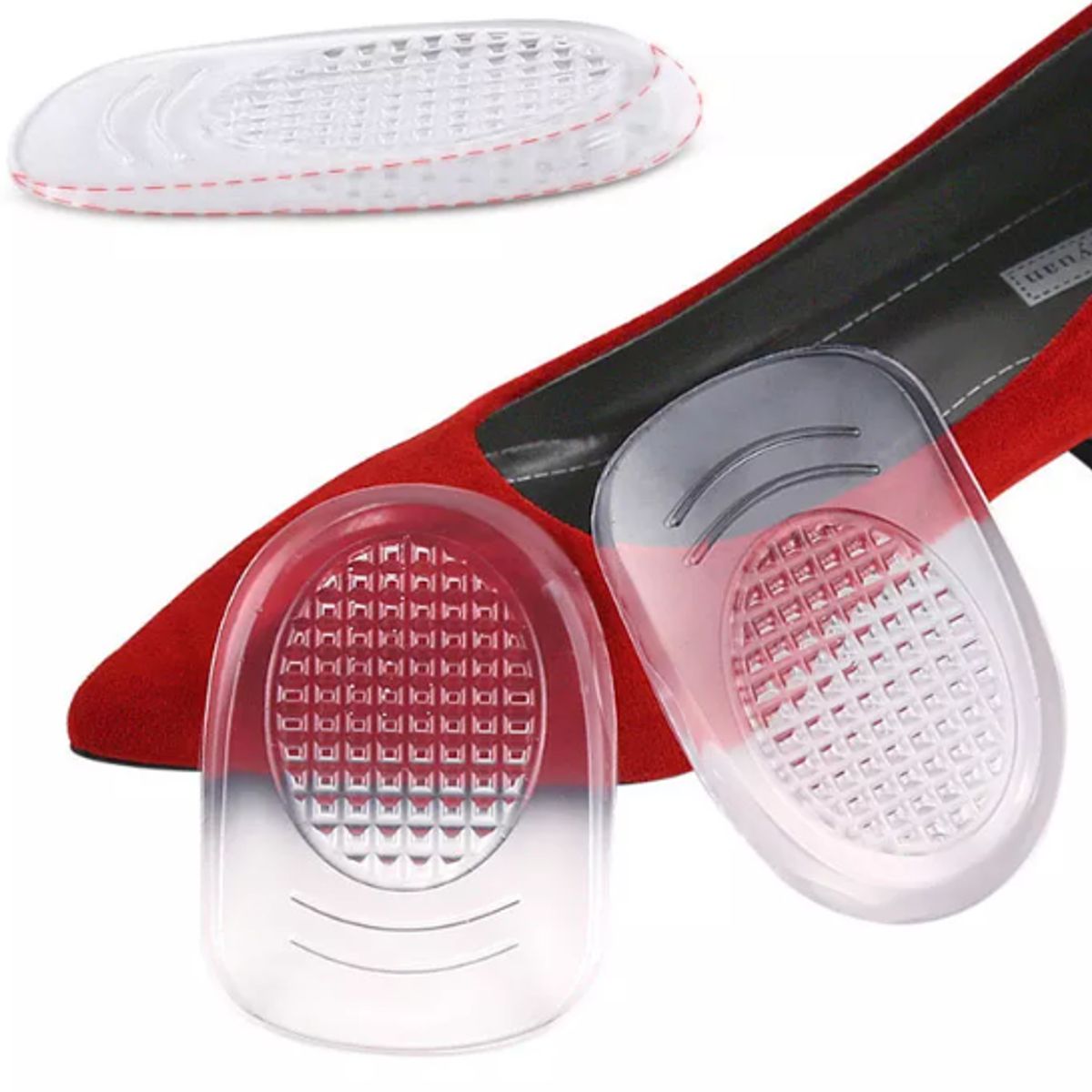 GENERICO - Plantilla de gel para talón suaviza pisada talonera almohadilla