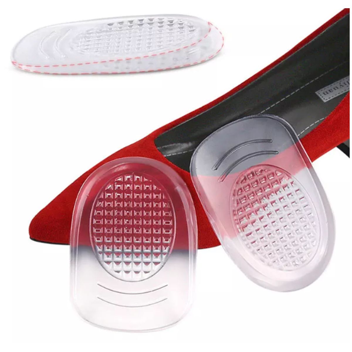 GENERICO - Plantilla de gel para talón suaviza pisada talonera almohadilla