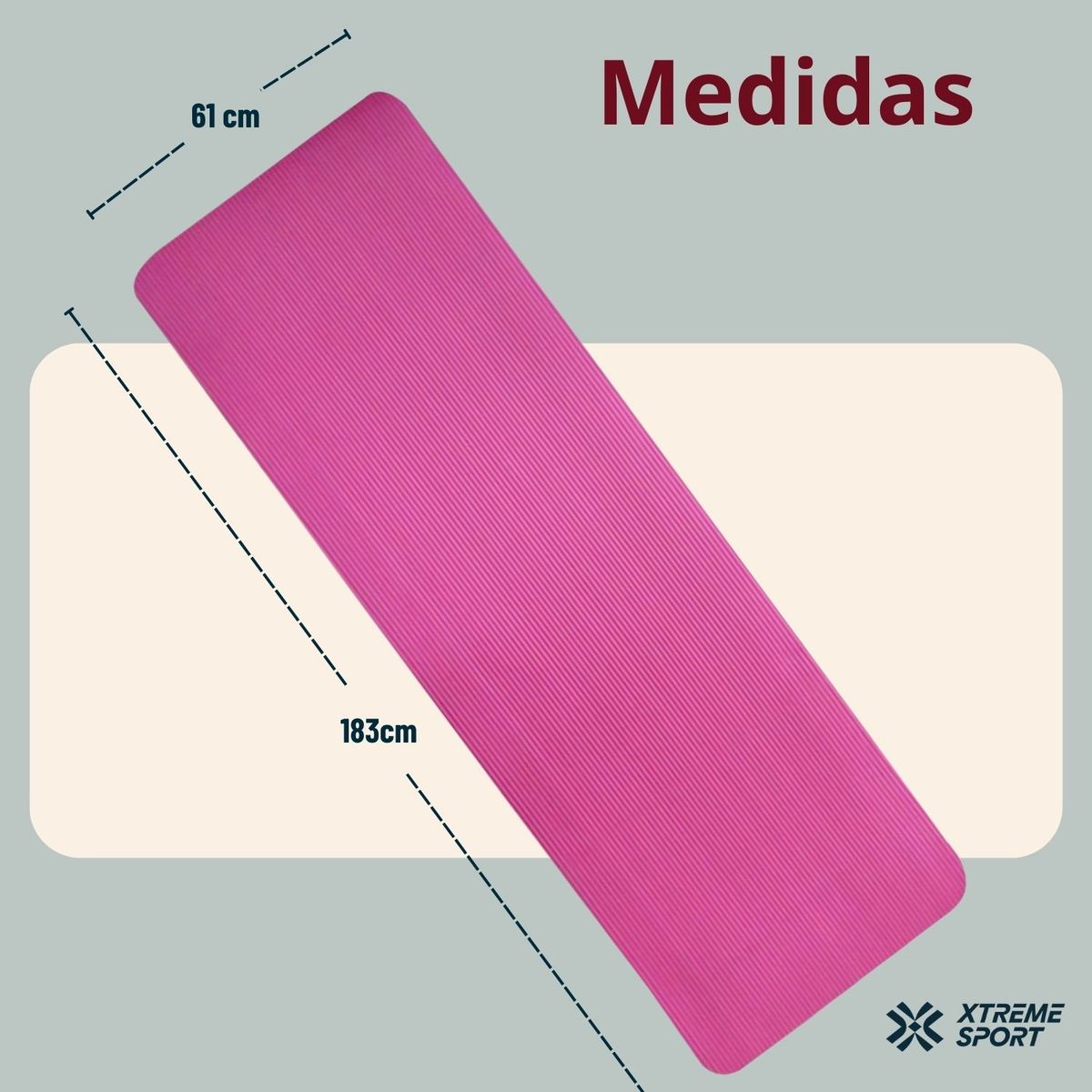 XTREME SPORT - Mat de Yoga  Tapete Multiusos de 10mm con Correas