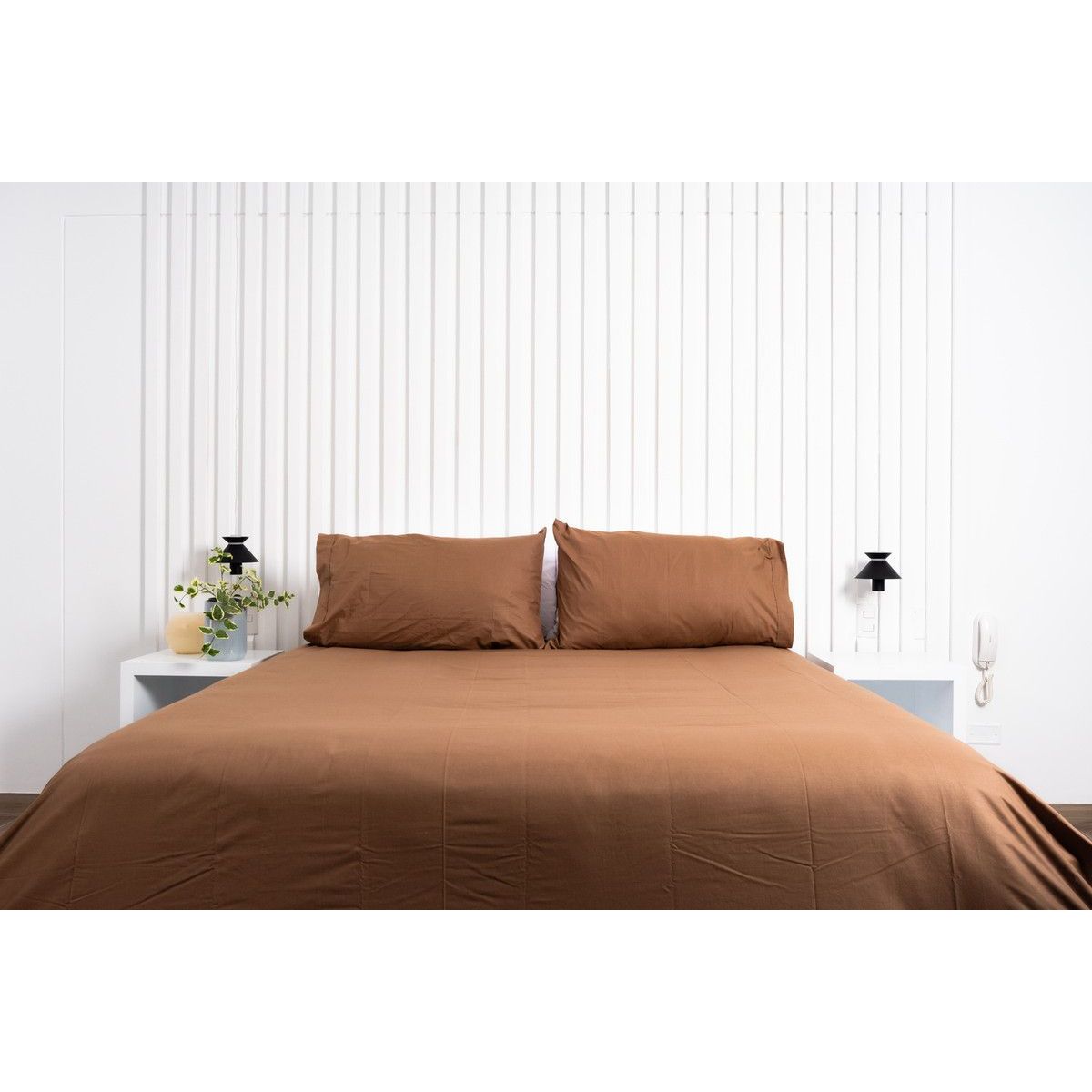 COBITEX HOME - Funda De Plumón Cobitex Chocolate 1.5 Plaza 100% Algodón