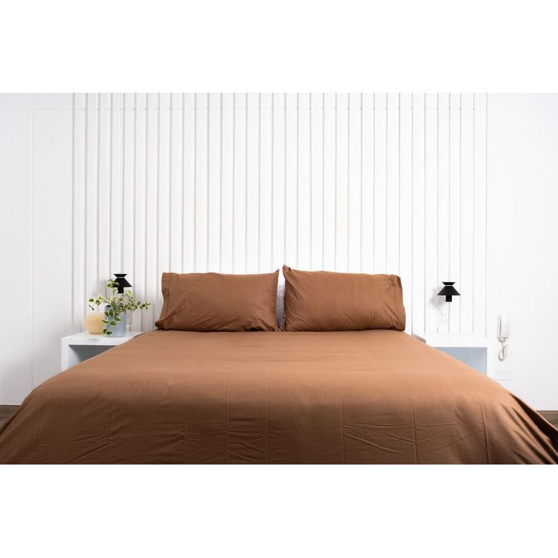COBITEX HOME - Funda De Plumón Cobitex Chocolate Queen 100 Algodón