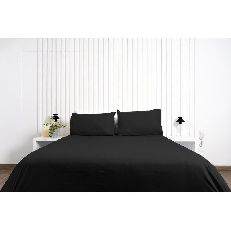 COBITEX HOME - Funda De Plumón Cobitex Negro 2 Plazas 100% Algodón