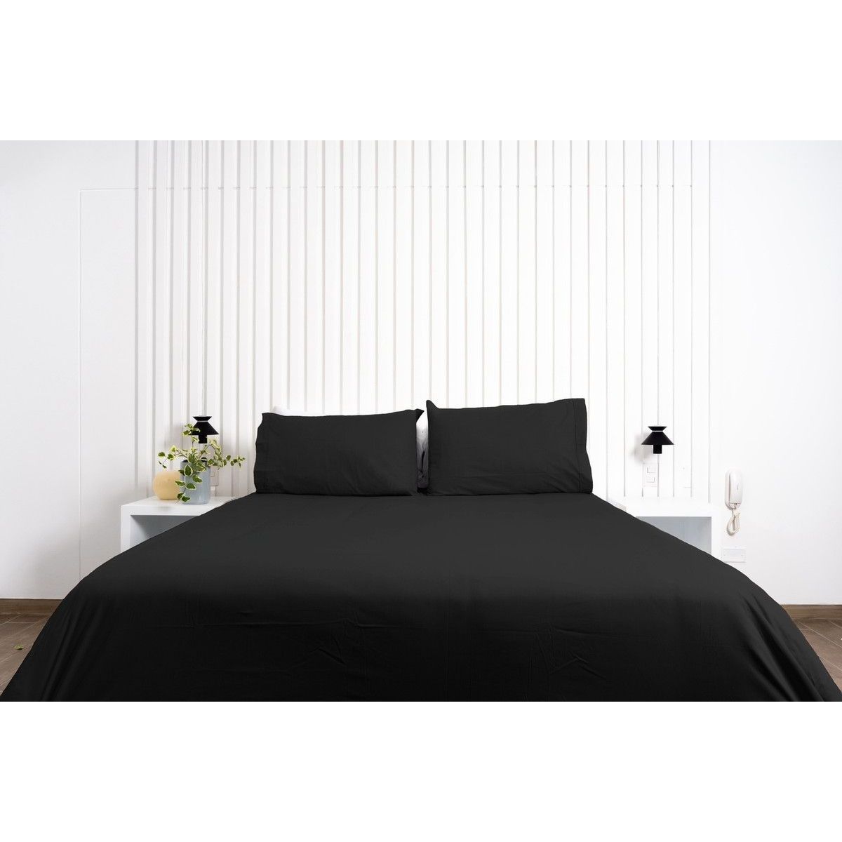 COBITEX HOME - Funda De Plumón Cobitex Negro King 100 Algodón
