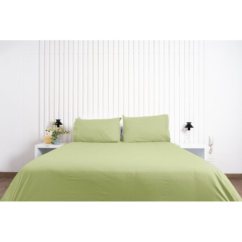 COBITEX HOME - Funda De Plumón Cobitex Verde 1.5 Plaza 100% Algodón