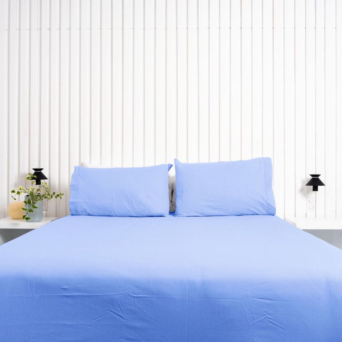 COBITEX HOME - Funda De Plumón Cobitex Azul Cielo 1.5 Plaza 100% Algodón