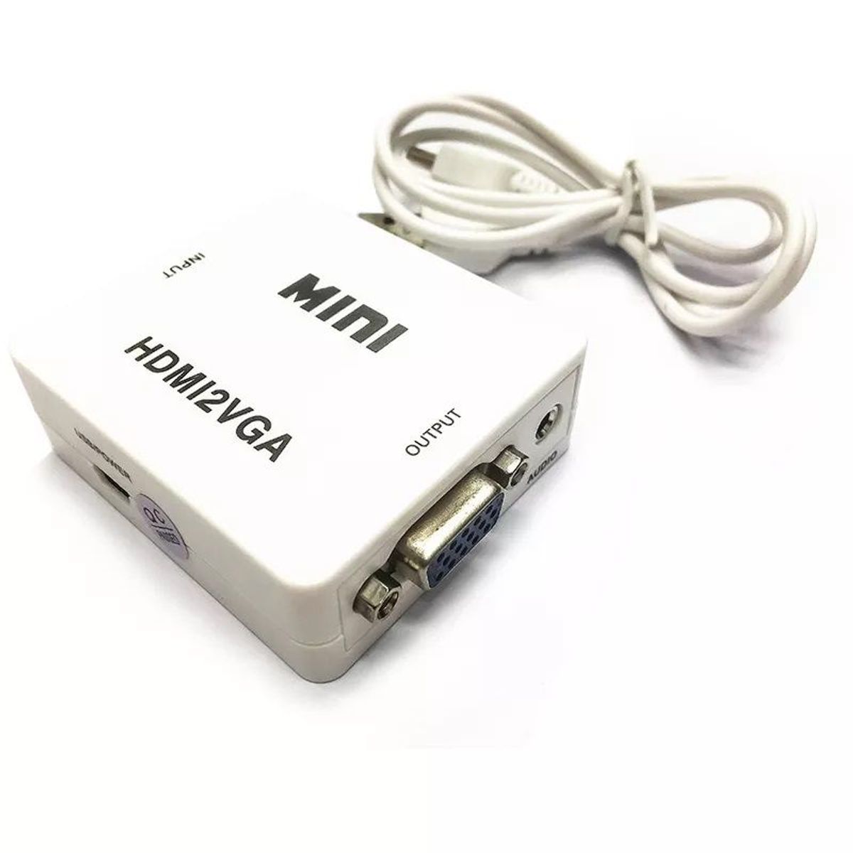 GENERICO - Convertidor HDMI a VGA  + Conversor Audio, Mini Adaptador
