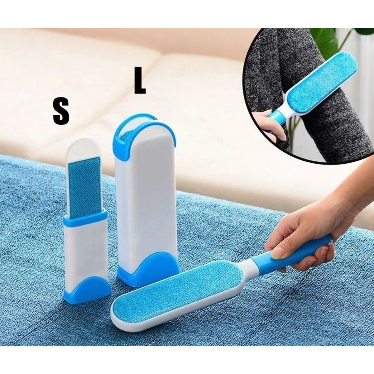 GENERICO - Paleta Quitapelusa doble para Mascotas quita pelusa cepillo