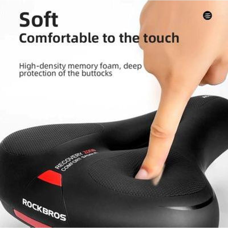 GENERICO - ASIENTO de BICICLETA ANTIPROSTATICO ACOLCHONADO SUAVE Rojo