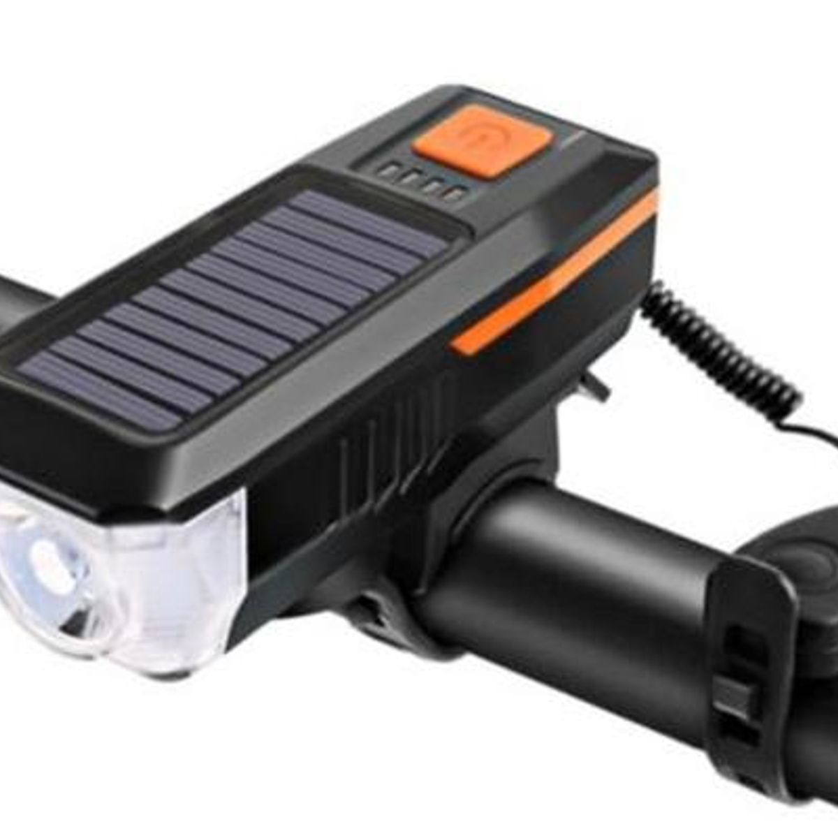 GENERICO - Luz Led Bicicleta Delantera carga Solar USB Resistente Agua