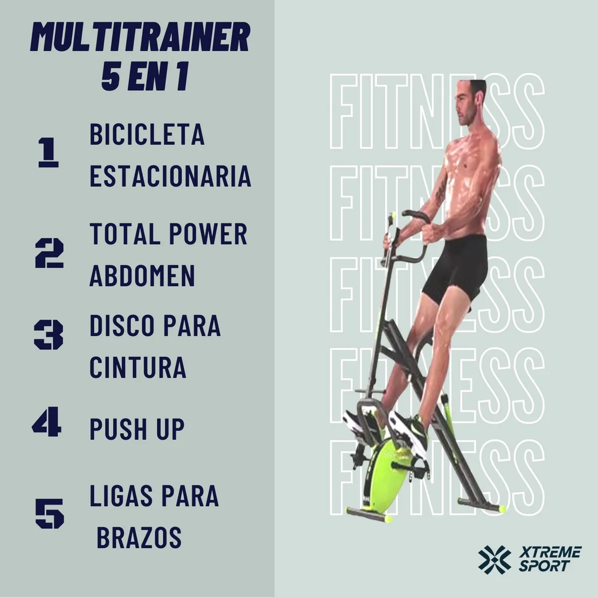 XTREME SPORT - Máquina Abdominal Evo Bike 5 en 1
