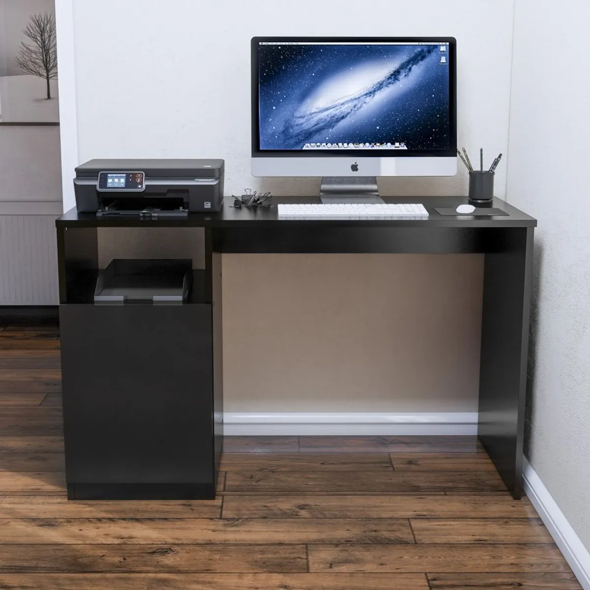 MOVENDA - Escritorio Simone 120cm 1 Puerta Movenda Negro