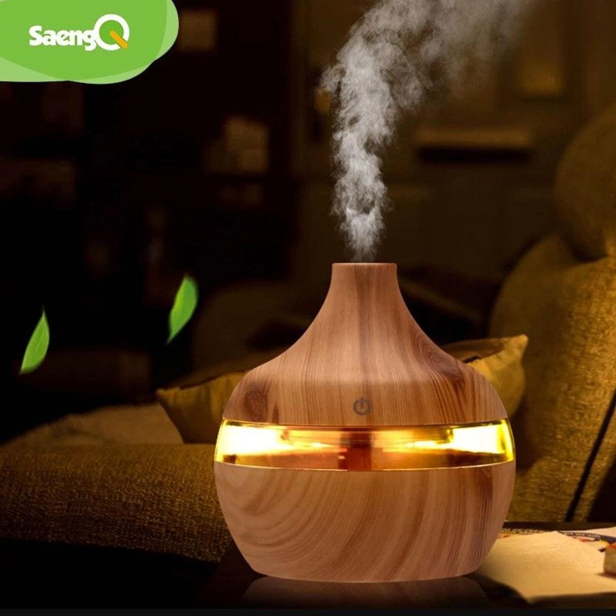 GENERICO - Humidificador Ultrasónico Color Led Difusor aromaterapia Madera Clara