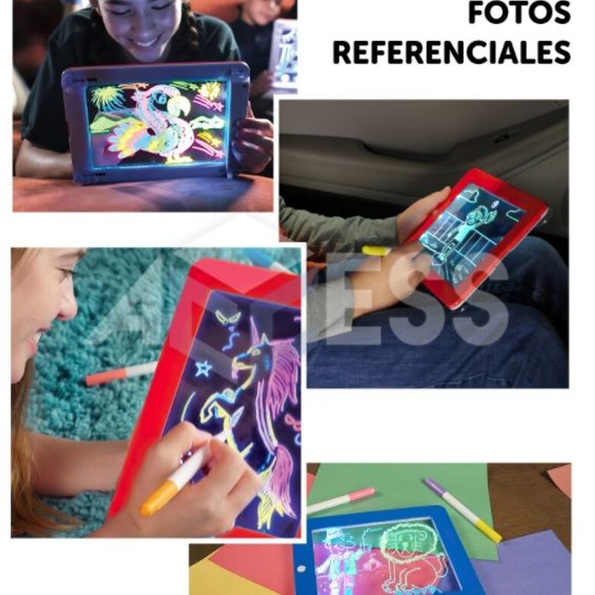 GENERICO - Magic pad pizarra magica ocho colores pizarra para dibujar