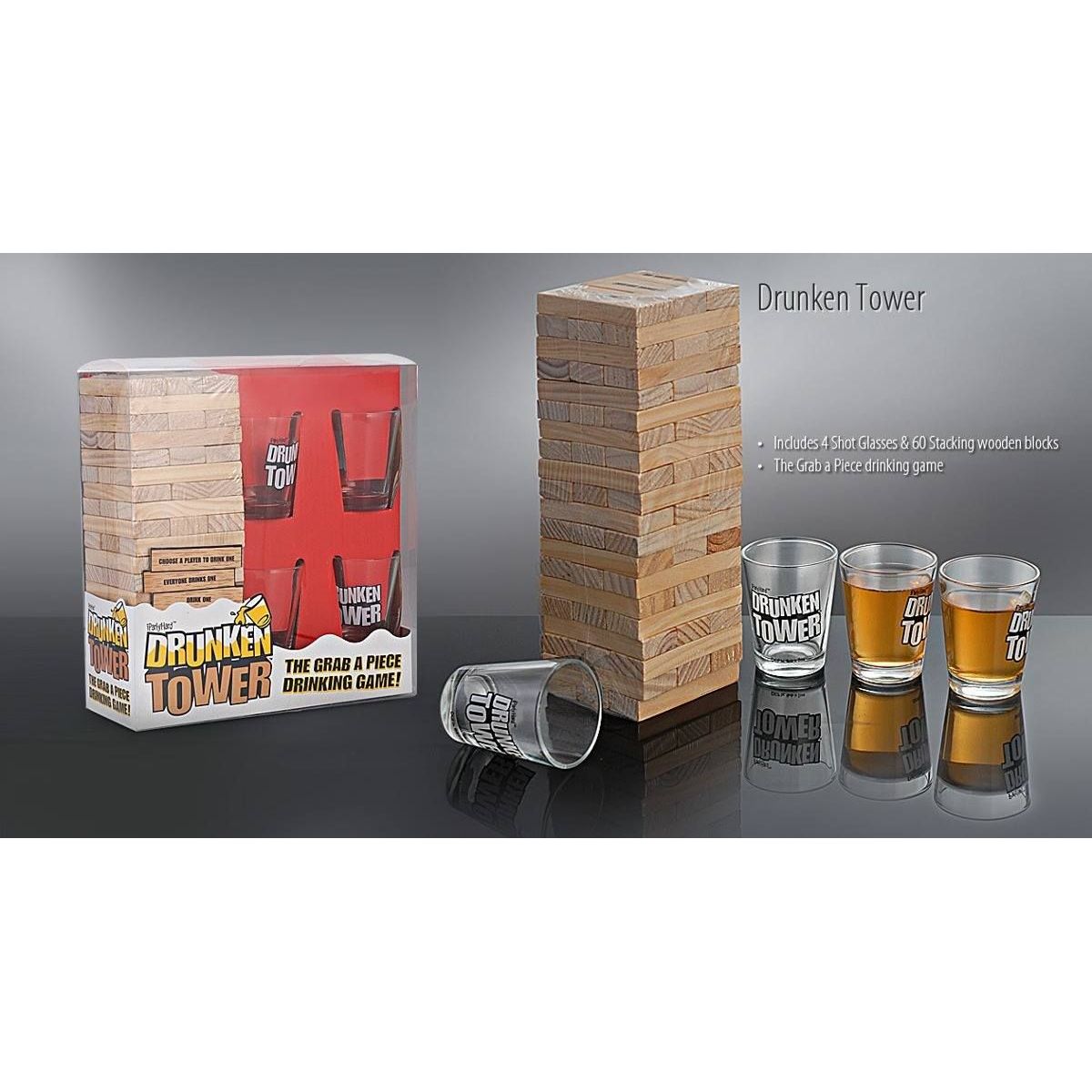 GENERICO - Drunken Tower Jenga Shots Jenga Adulto Juegos de Mesa Fiesta