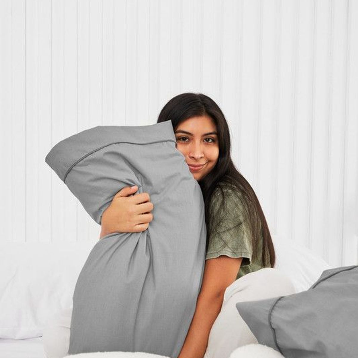 COBITEX HOME - Fundas De Almohada Lisas Gris King 100 Algodón