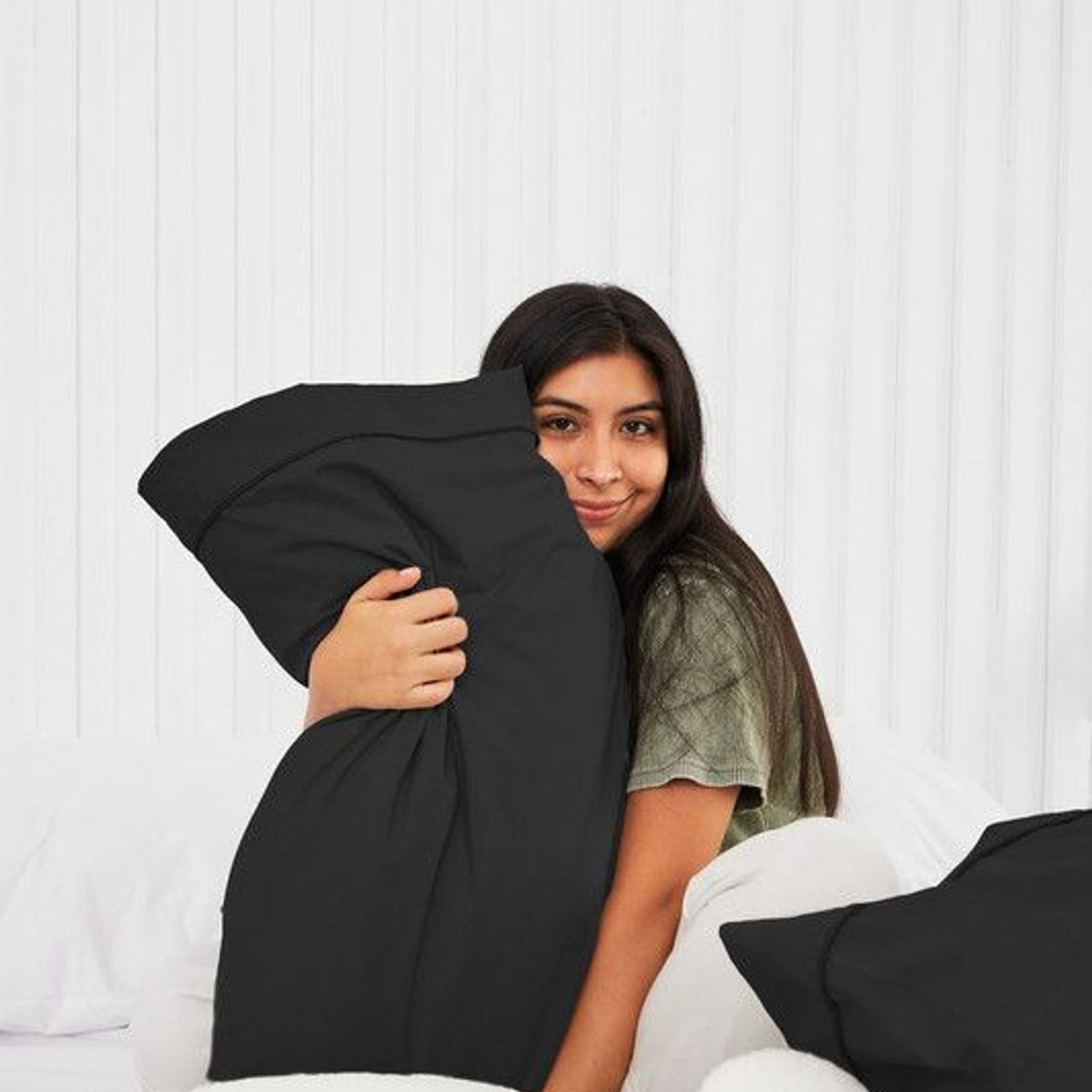 COBITEX HOME - Fundas De Almohada Lisas Negro Queen 100 Algodón