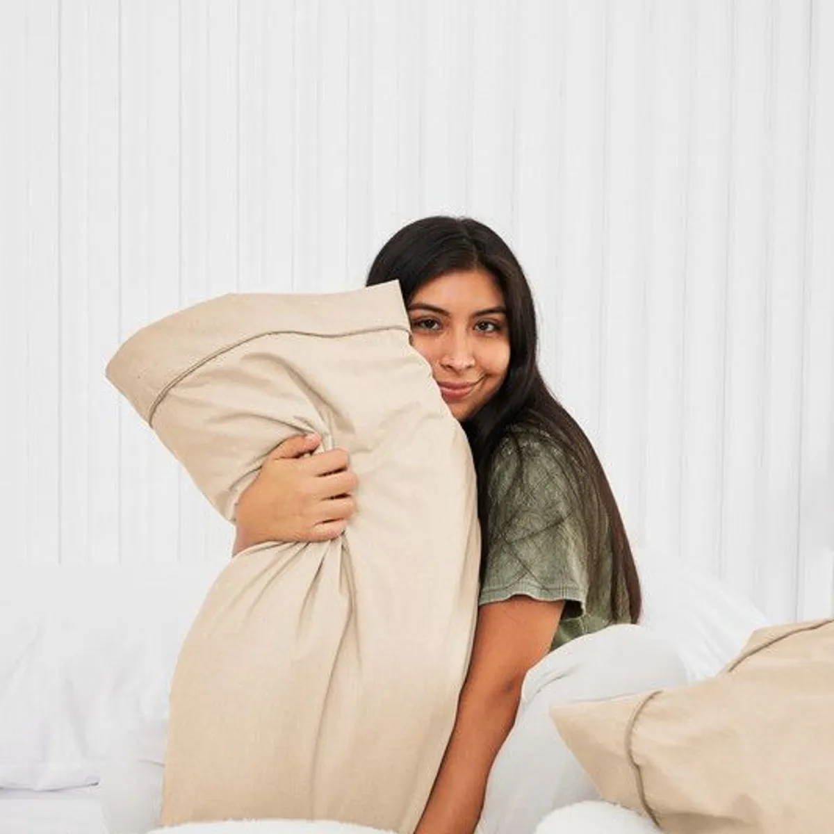 COBITEX HOME - Fundas De Almohada Lisas Arenita 1.5 Plazas 100% Algodón