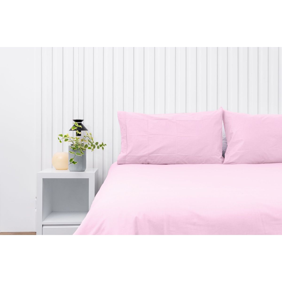 COBITEX HOME - Fundas De Almohada Lisas Rosado 2 Plazas 100% Algodón