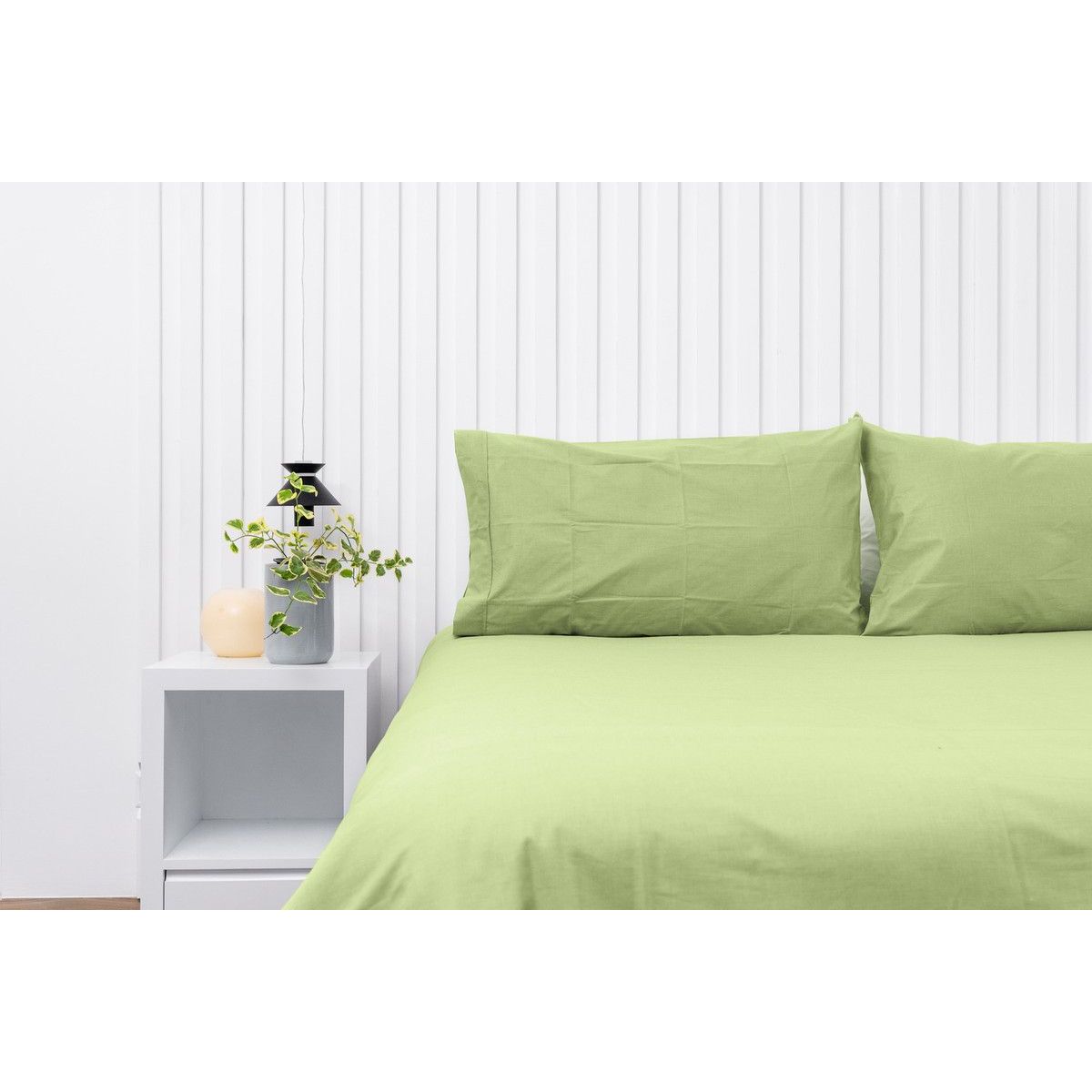 COBITEX HOME - Fundas De Almohada Lisas Verde 1.5 Plazas 100% Algodón