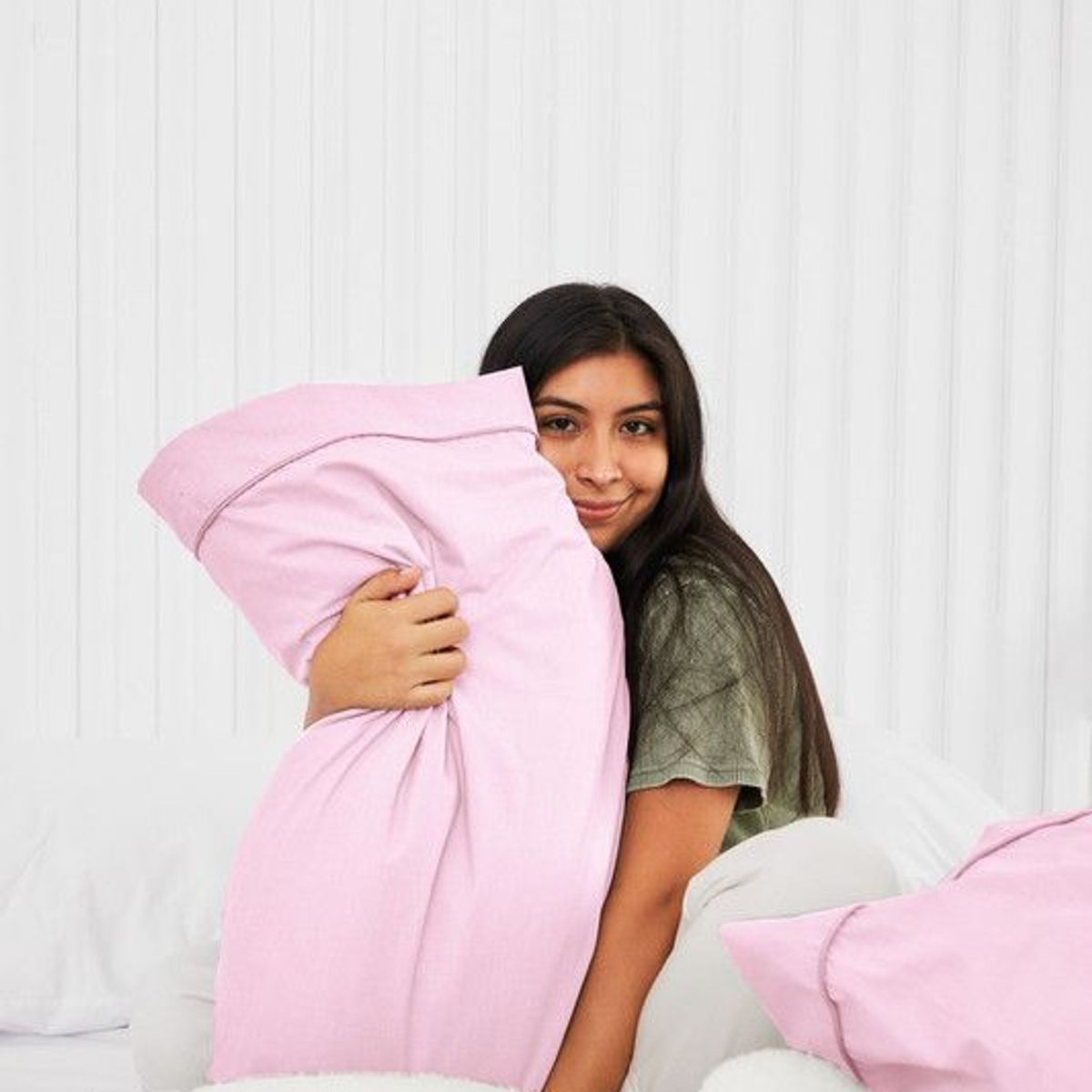 COBITEX HOME - Fundas De Almohada Lisas Rosado King 100 Algodón