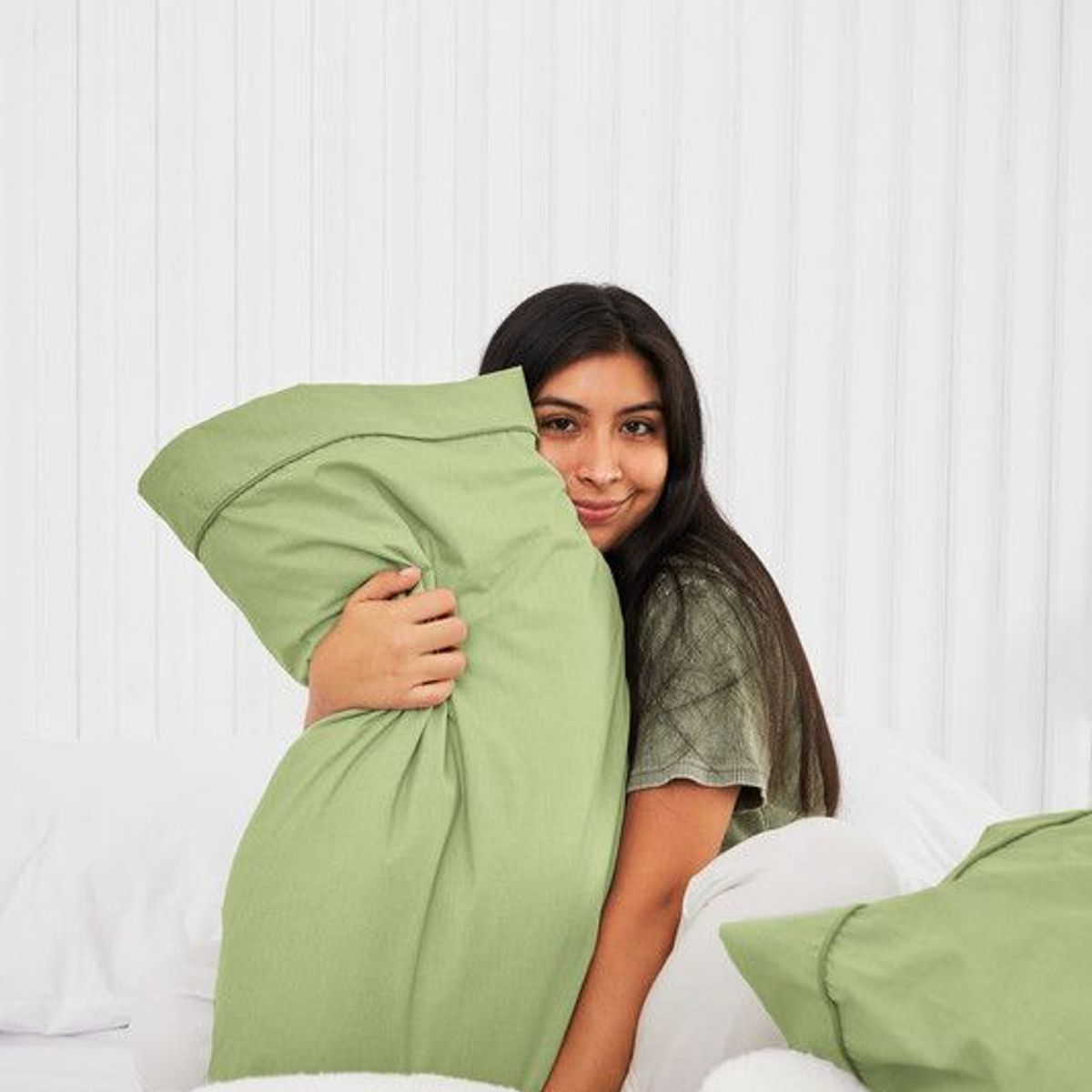 COBITEX HOME - Fundas De Almohada Lisas Verde King 100 Algodón