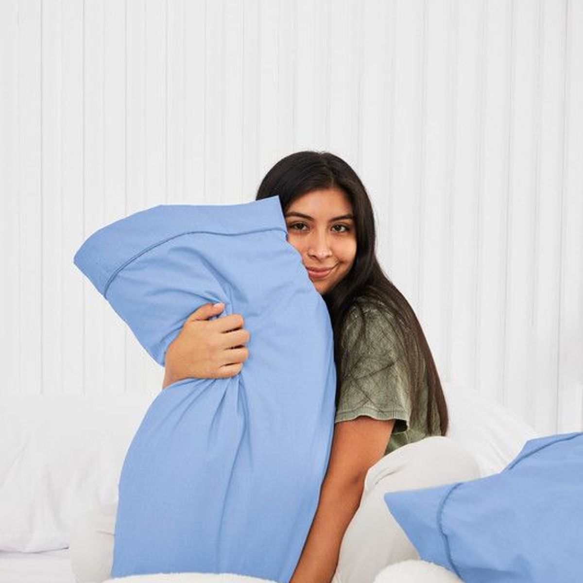 COBITEX HOME - Fundas De Almohada Lisas Azul Cielo 2 Plazas 100% Algodón