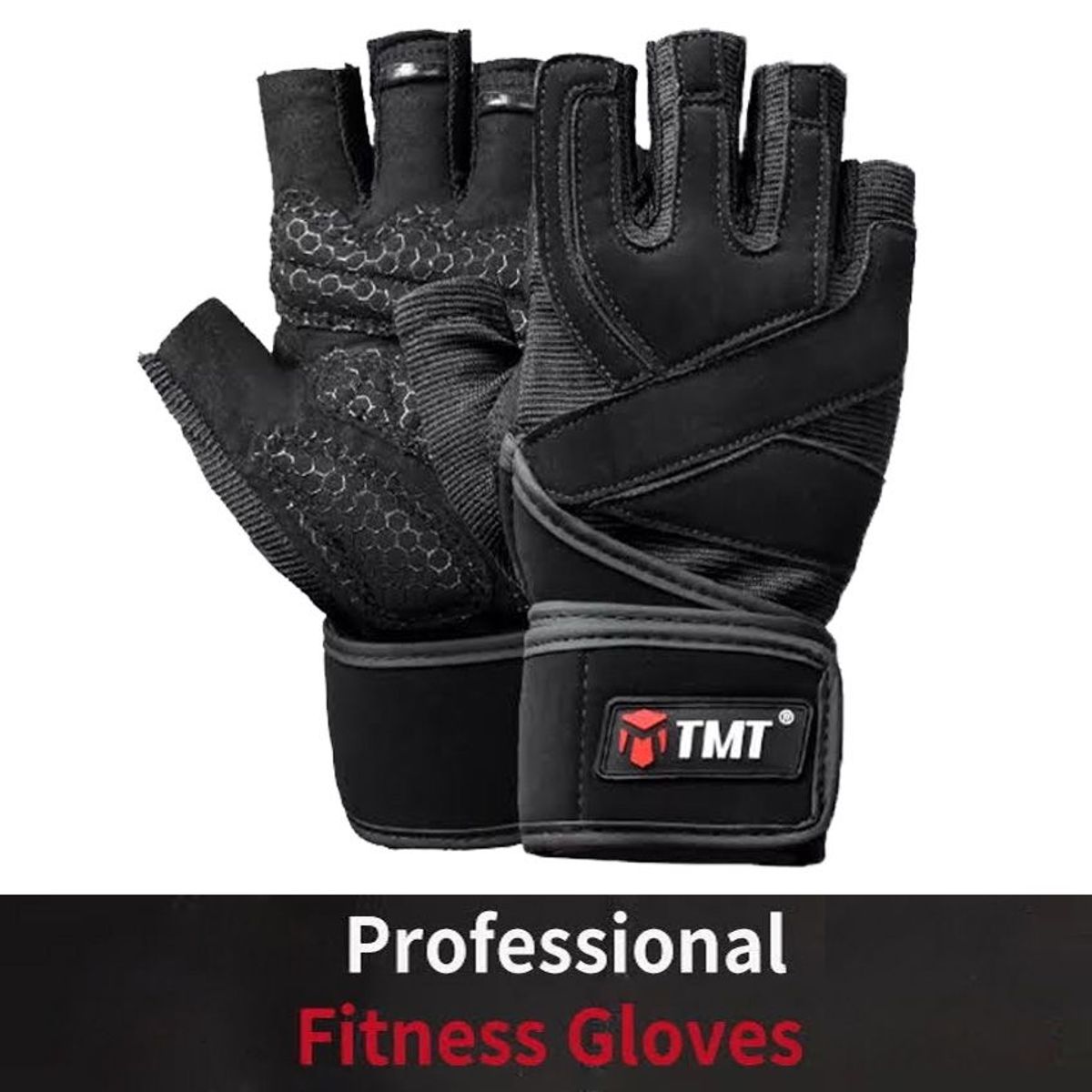 GENERICO - Guantes antideslizantes para gimnasio pesas - Talla S