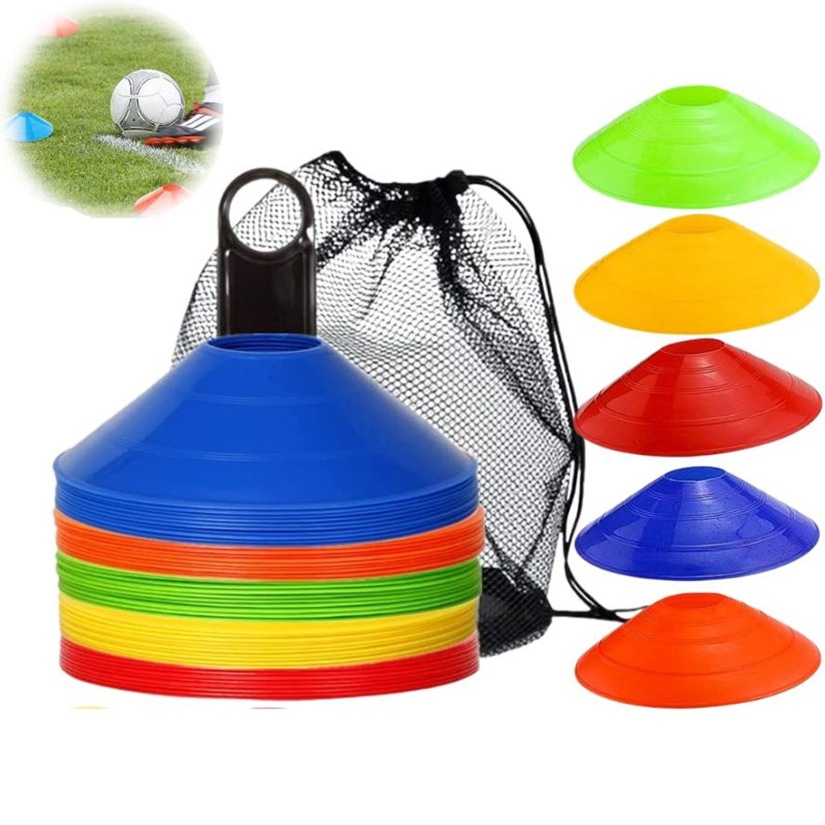 XTREME SPORT - Conos de Futbol juego de 50 discos Deportes