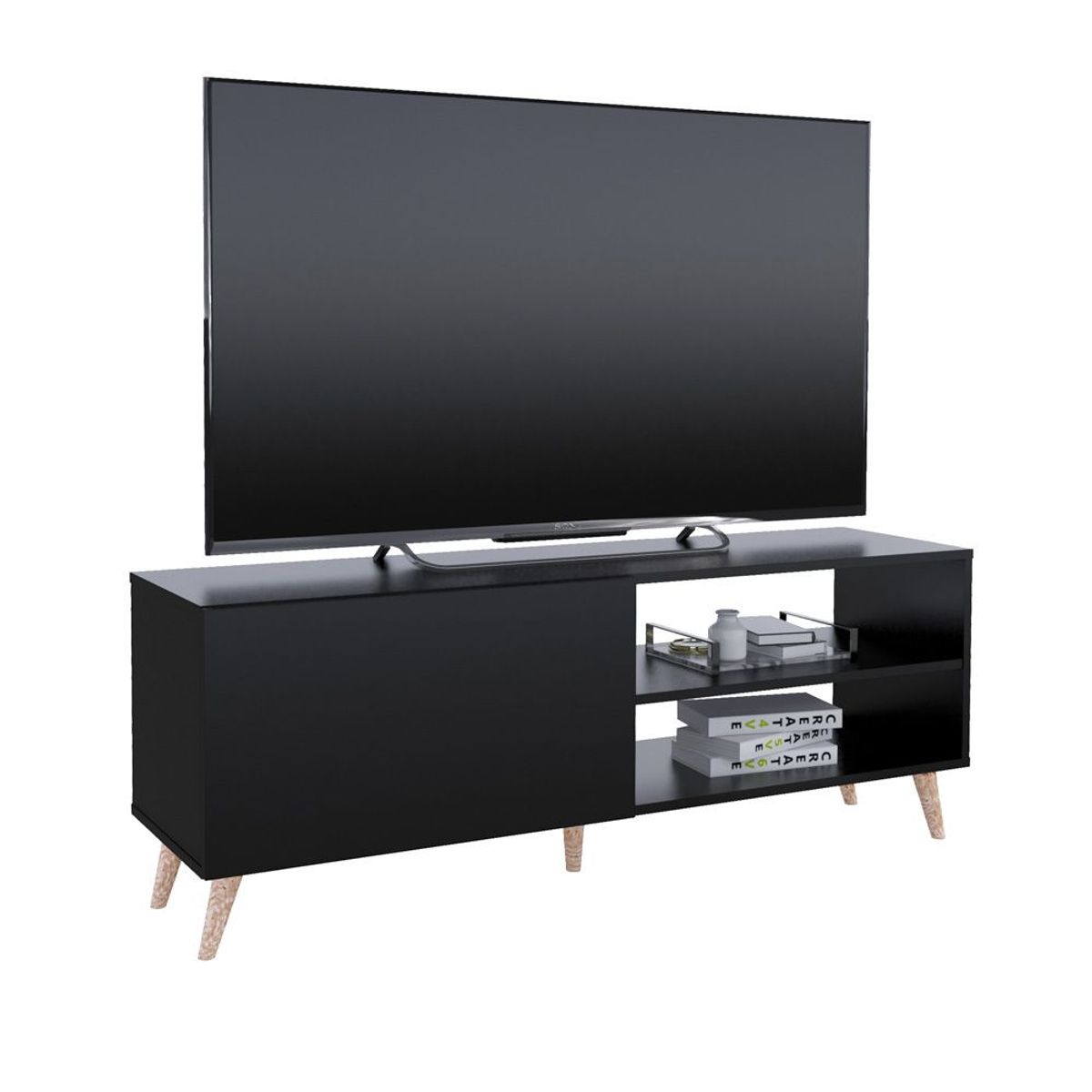 MOVENDA - Mesa de TV Harmonia 65" 1 puerta Movenda Negro