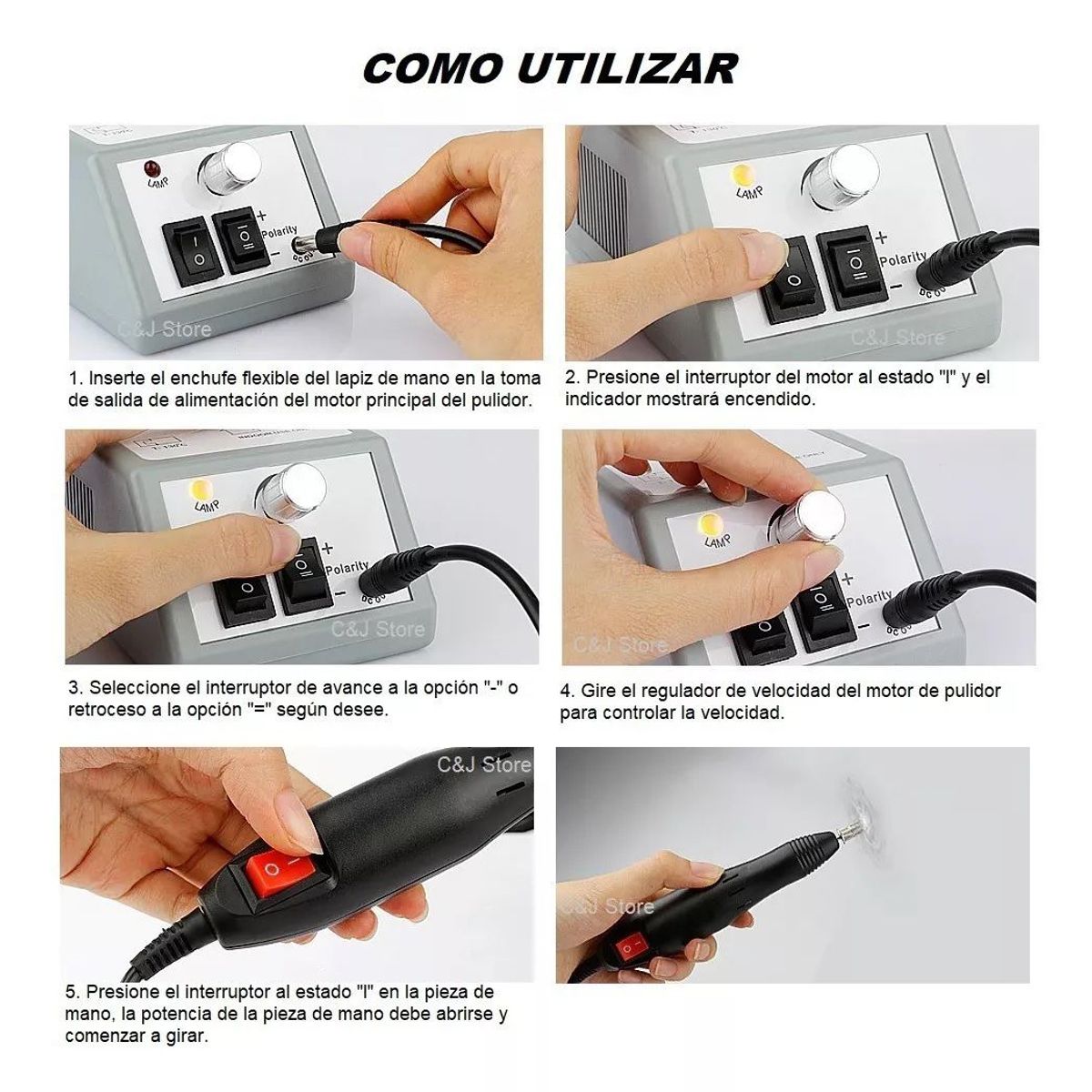 ITELSISTEM - Pulidor De Uñas Electrico Profesional Para Manicure Pedicure Itelsiste